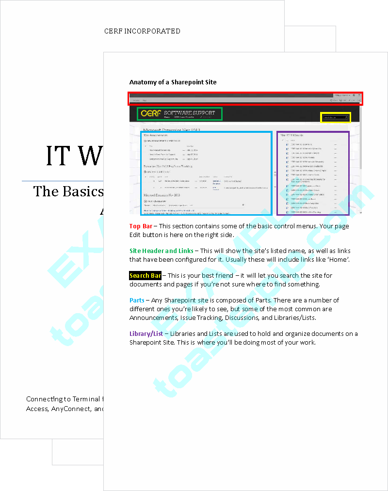 toasterpip design portfolio manual IT information_technology technical_writing