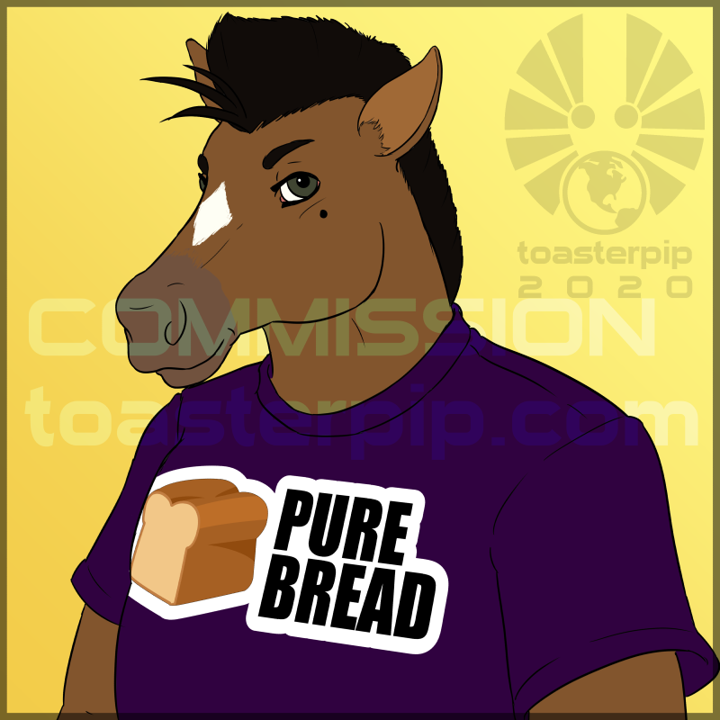 toasterpip commission icon horse bust tshirt funny