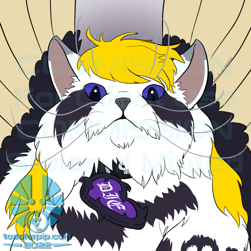 toasterpip commission illustration digital_art looming cat farren_dustfur meme flat_color