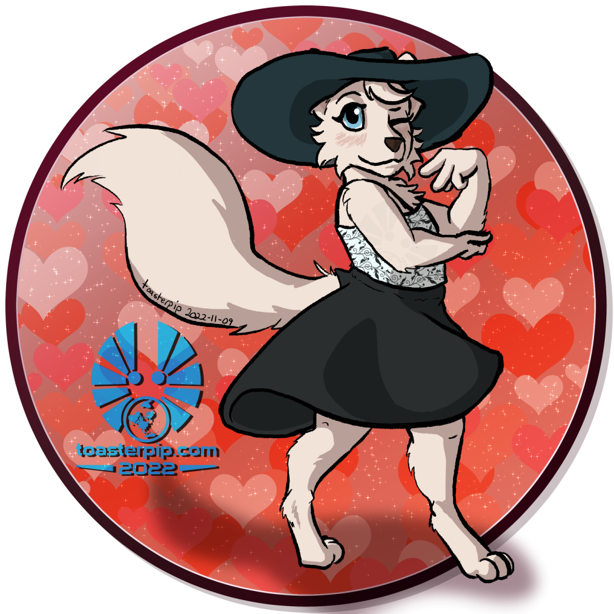 toasterpip character furry fox flirting dress