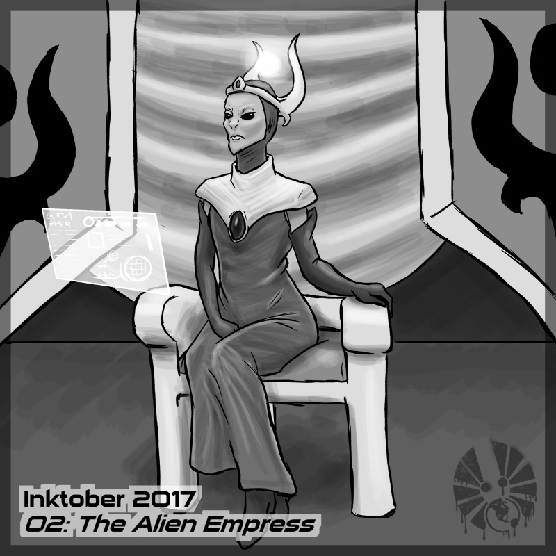 inktober inktober2017 day02 the_alien_empress