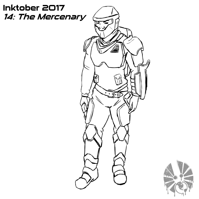 inktober inktober2017 day14 the_mercenary