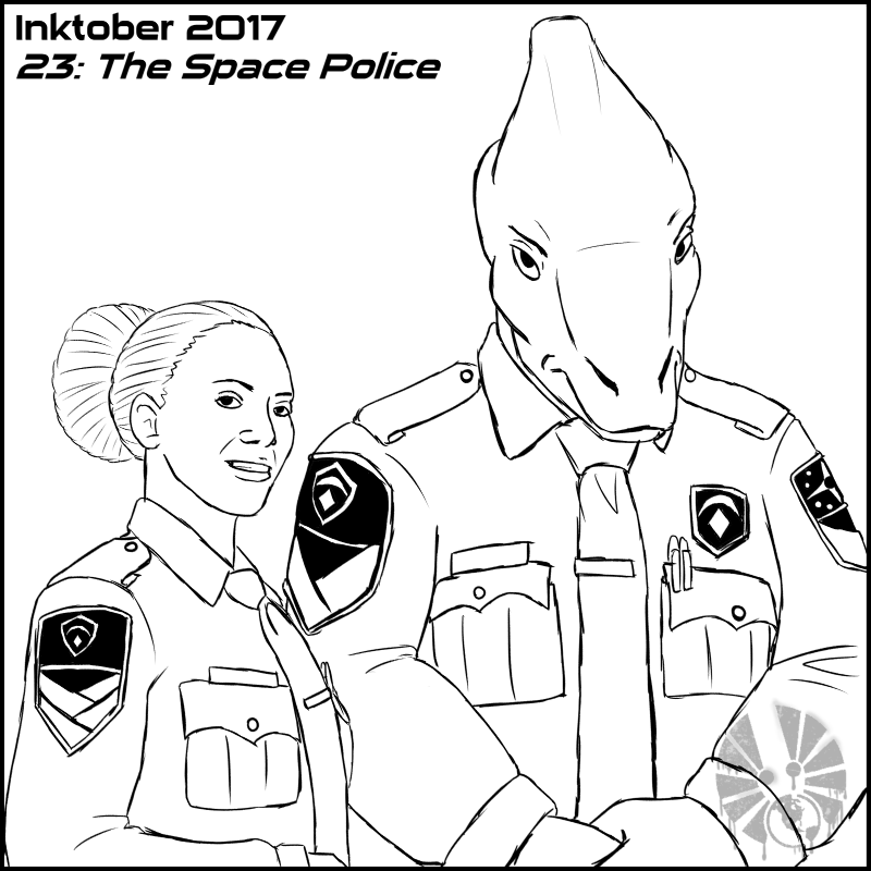 inktober inktober2017 day23 the_space_police TCS