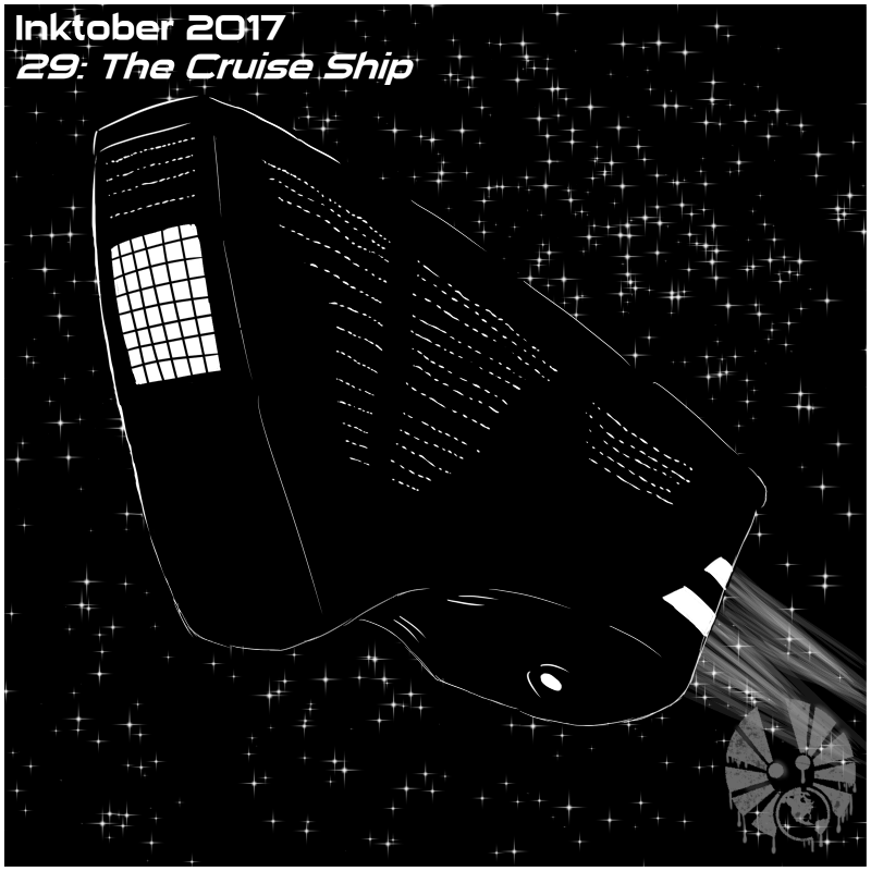 inktober inktober2017 day29 the_cruise_ship