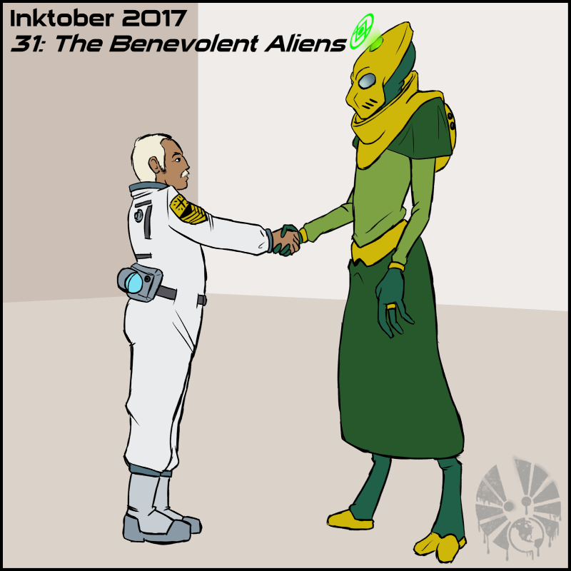 inktober inktober2017 day31 the_benevolent_aliens