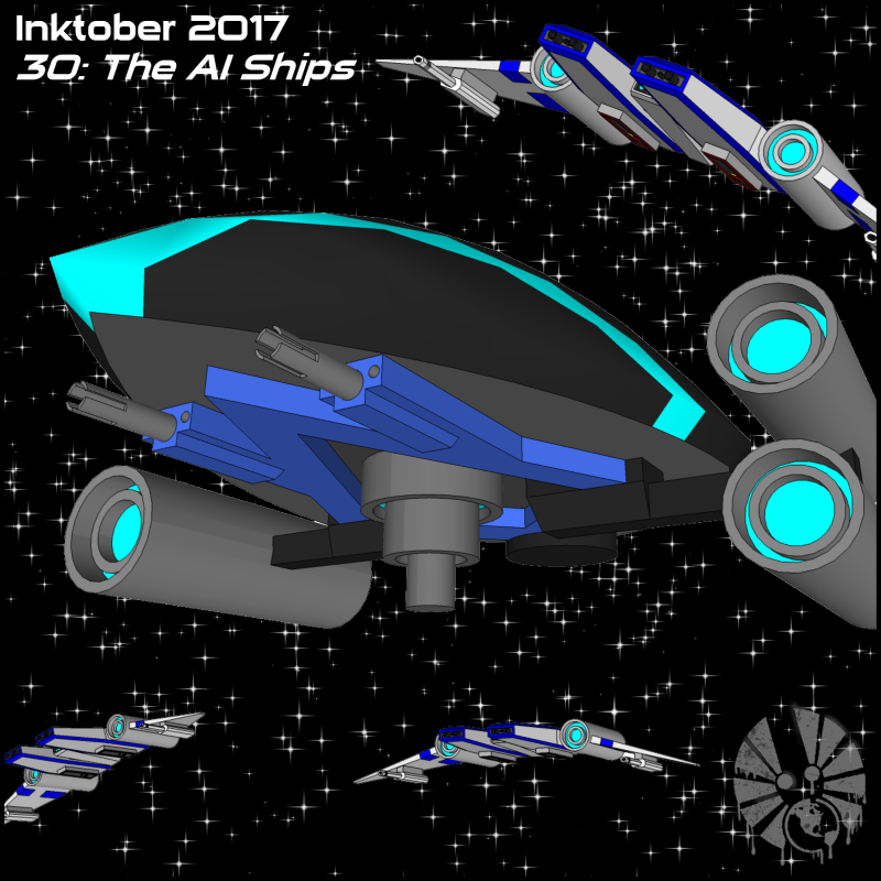 inktober inktober2017 day30 the_AI_ships