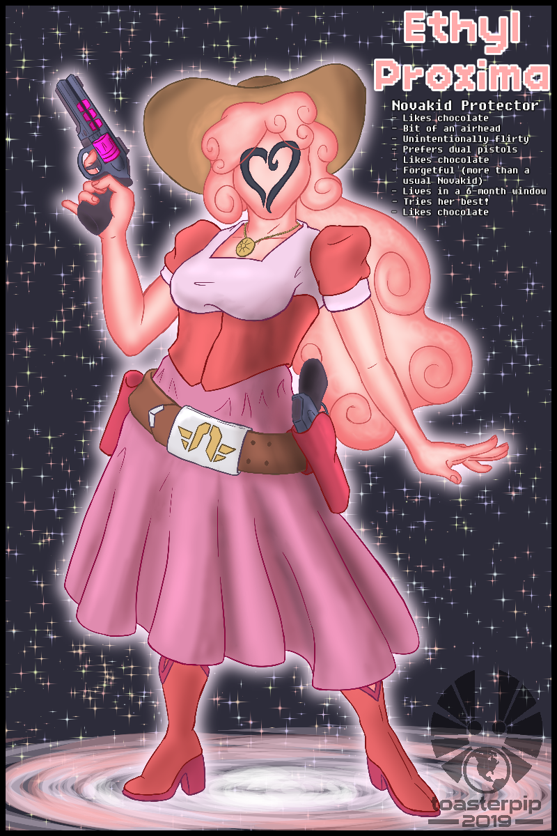 toasterpip starbound novakid cowgirl pink cute curly_hair